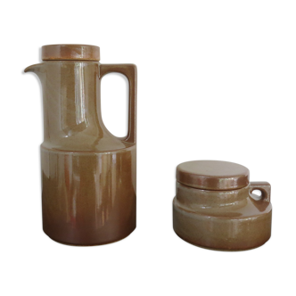 Coffee maker/pitcher and Brenne sandstone sugar pot