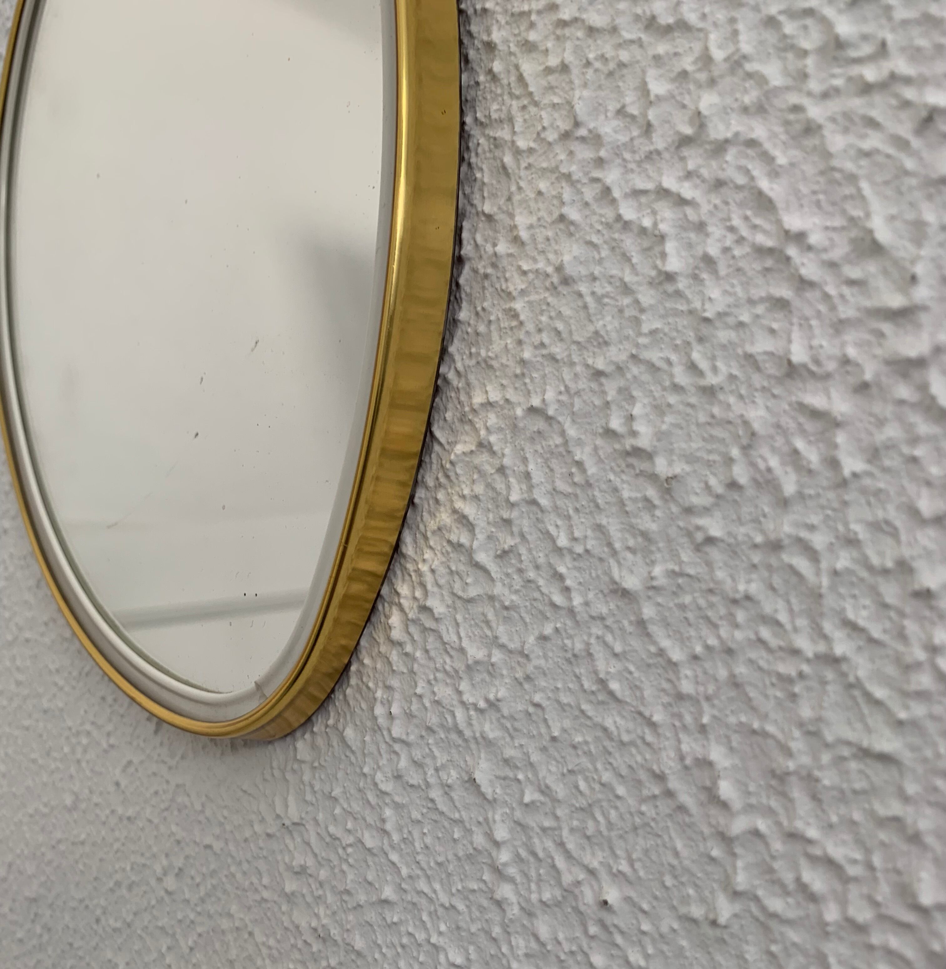 Vintage mirror 1960 asymmetrical mirror - 25 x 20 cm