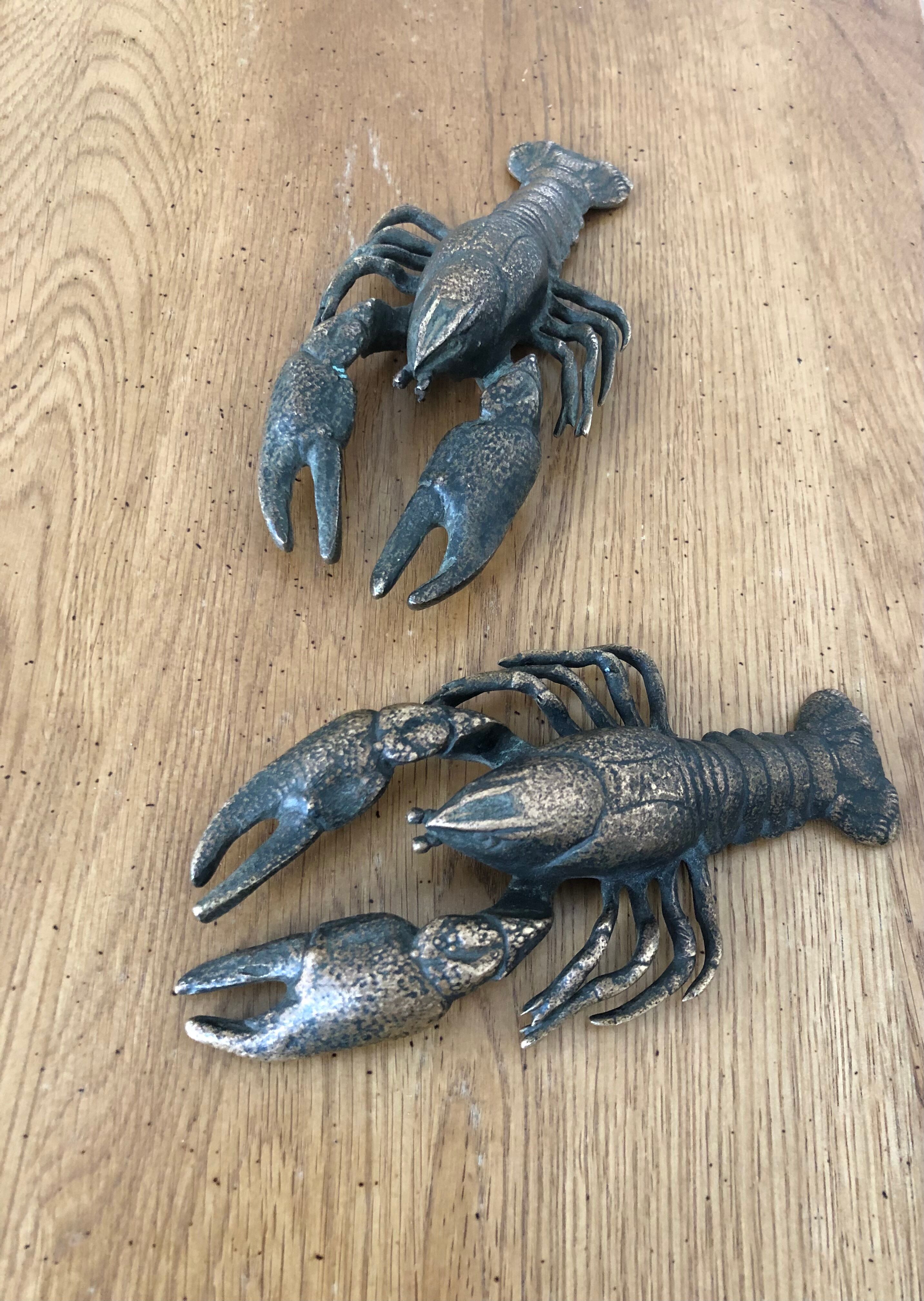 Decorative bronze crayfish