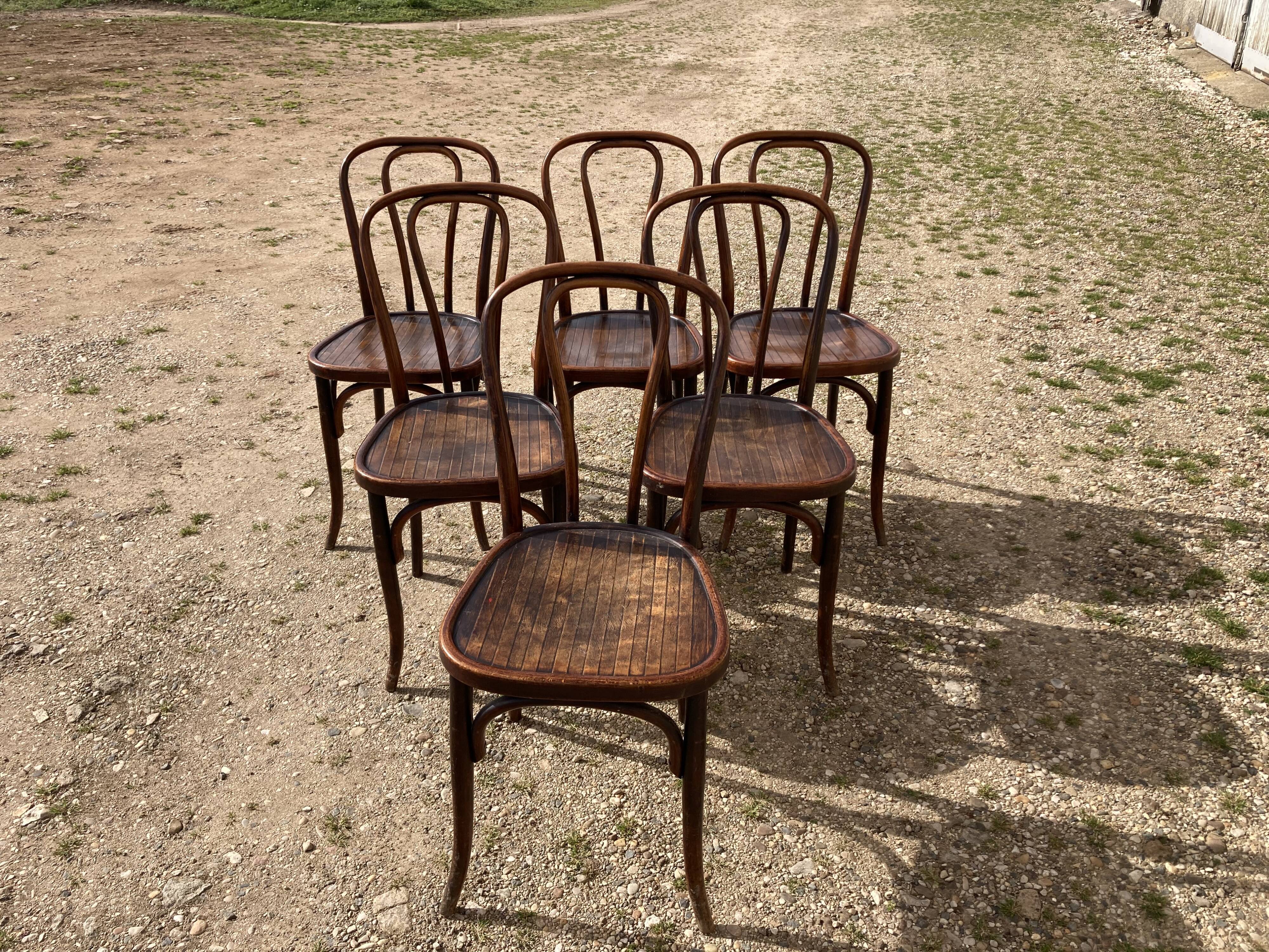 Set de 6 chaises bistrot japy frères