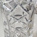 Lead crystal vase with flared neck, Bohemian/Boho chic style. High 25 cm