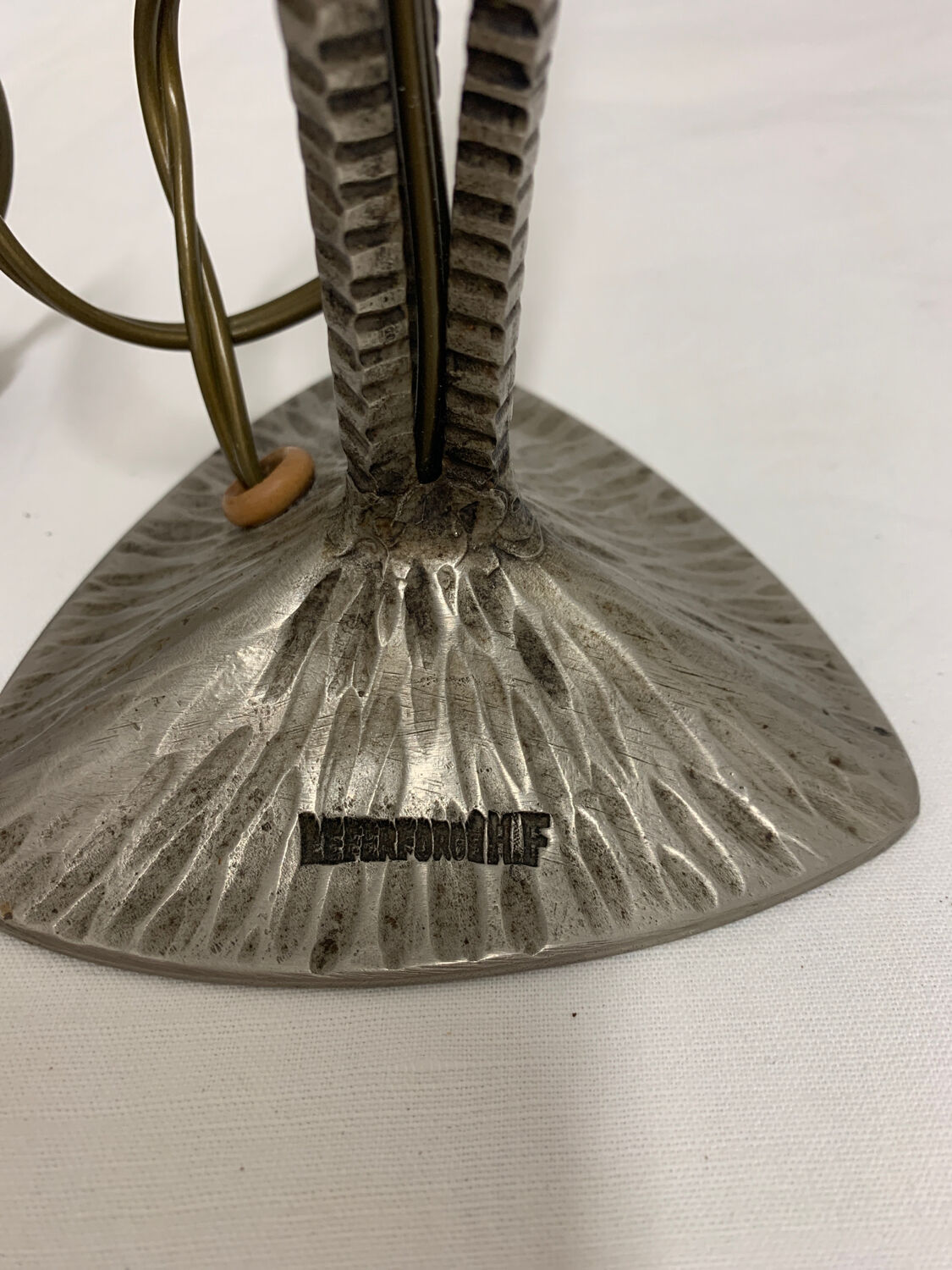 Art Deco Lamp Foot Leaf Pattern
