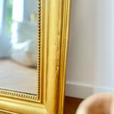 Miroir ancien Louis-Philippe perlé 108 × 78cm
