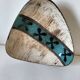 Vintage triangular ceramic bowl
