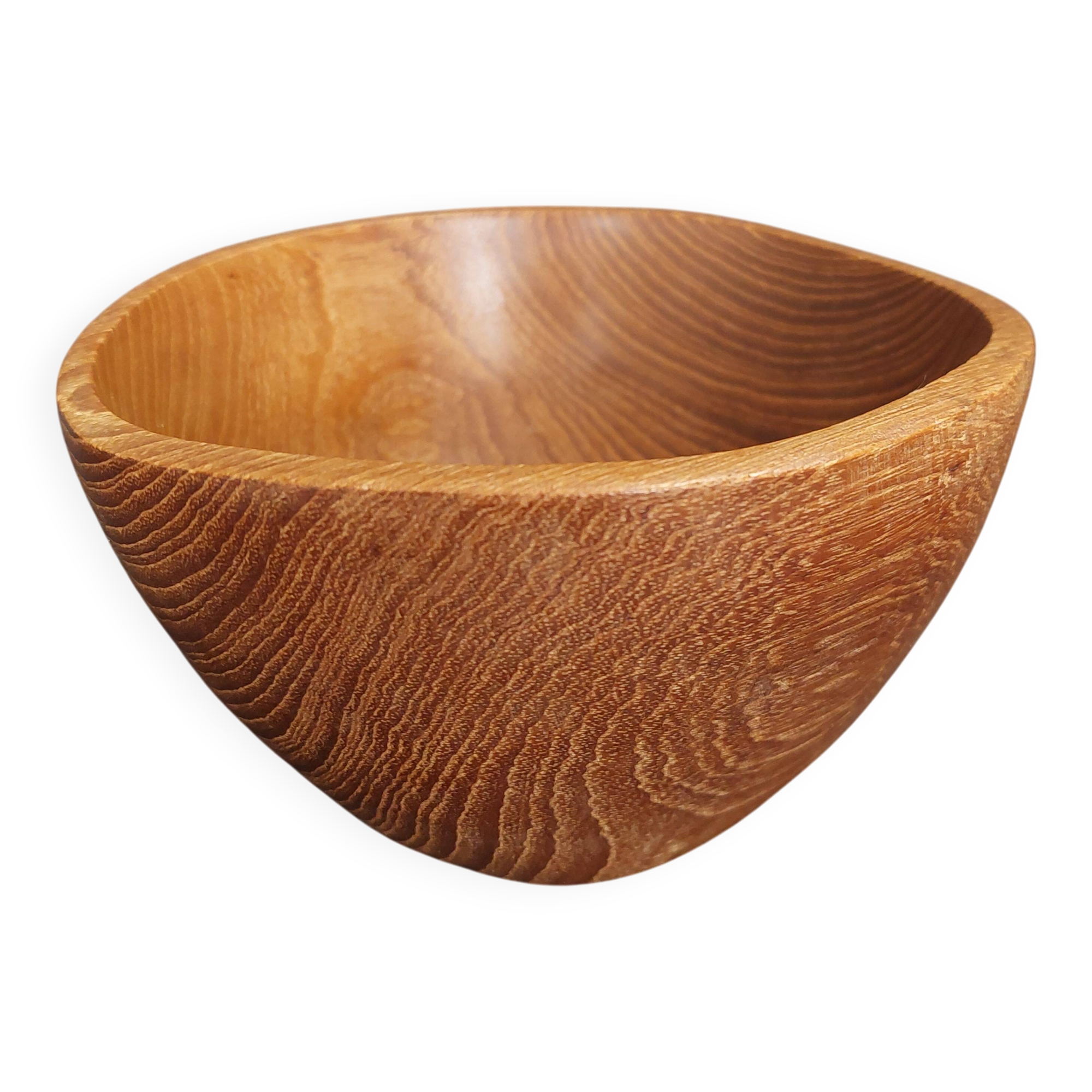 Vintage wooden fruit bowl
