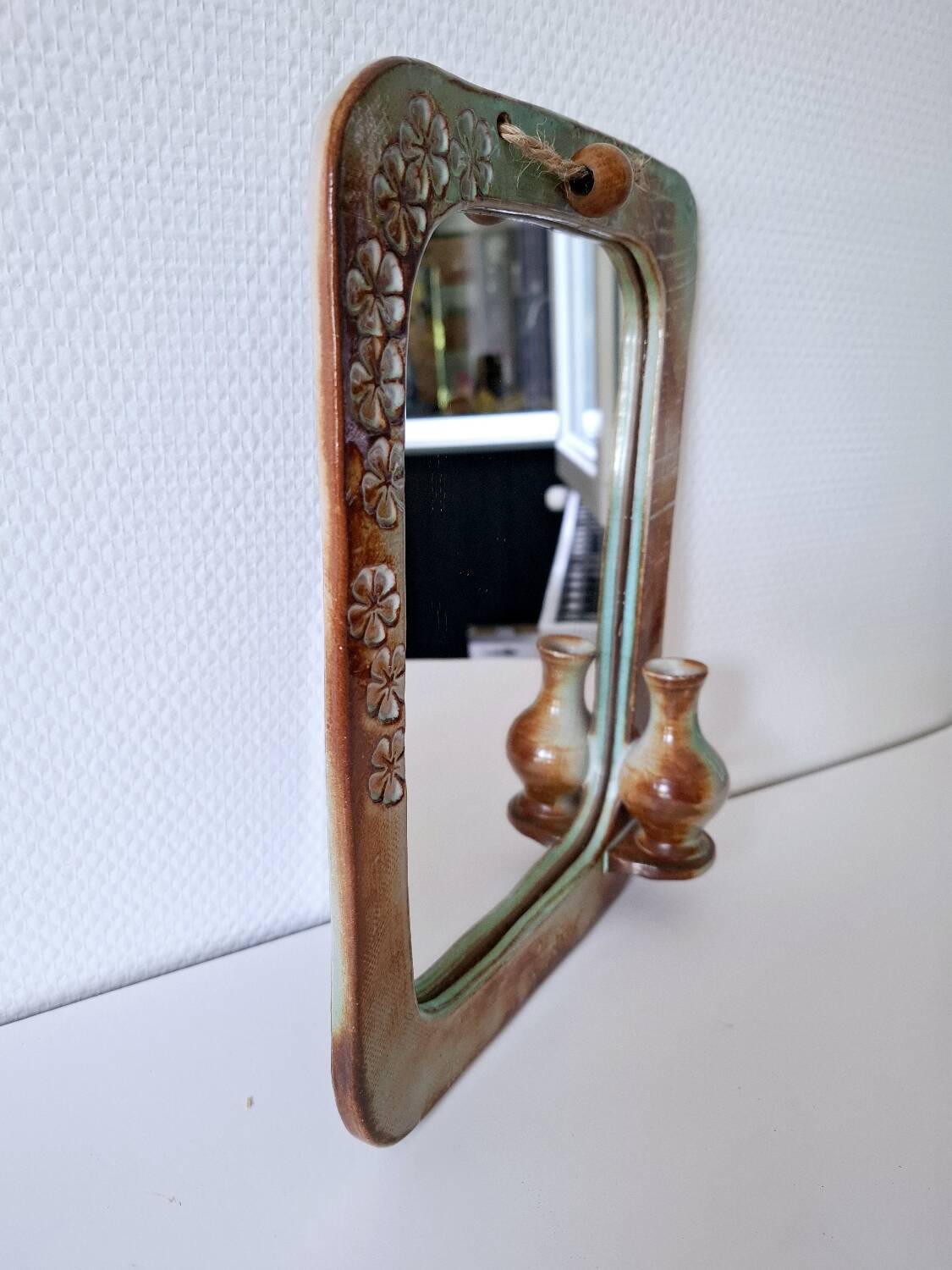 Miroir céramique 70's