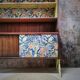 Vintage asymmetrical sideboard with compass legs
