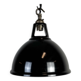 Lampe à suspension vintage industrielle peinte en noir