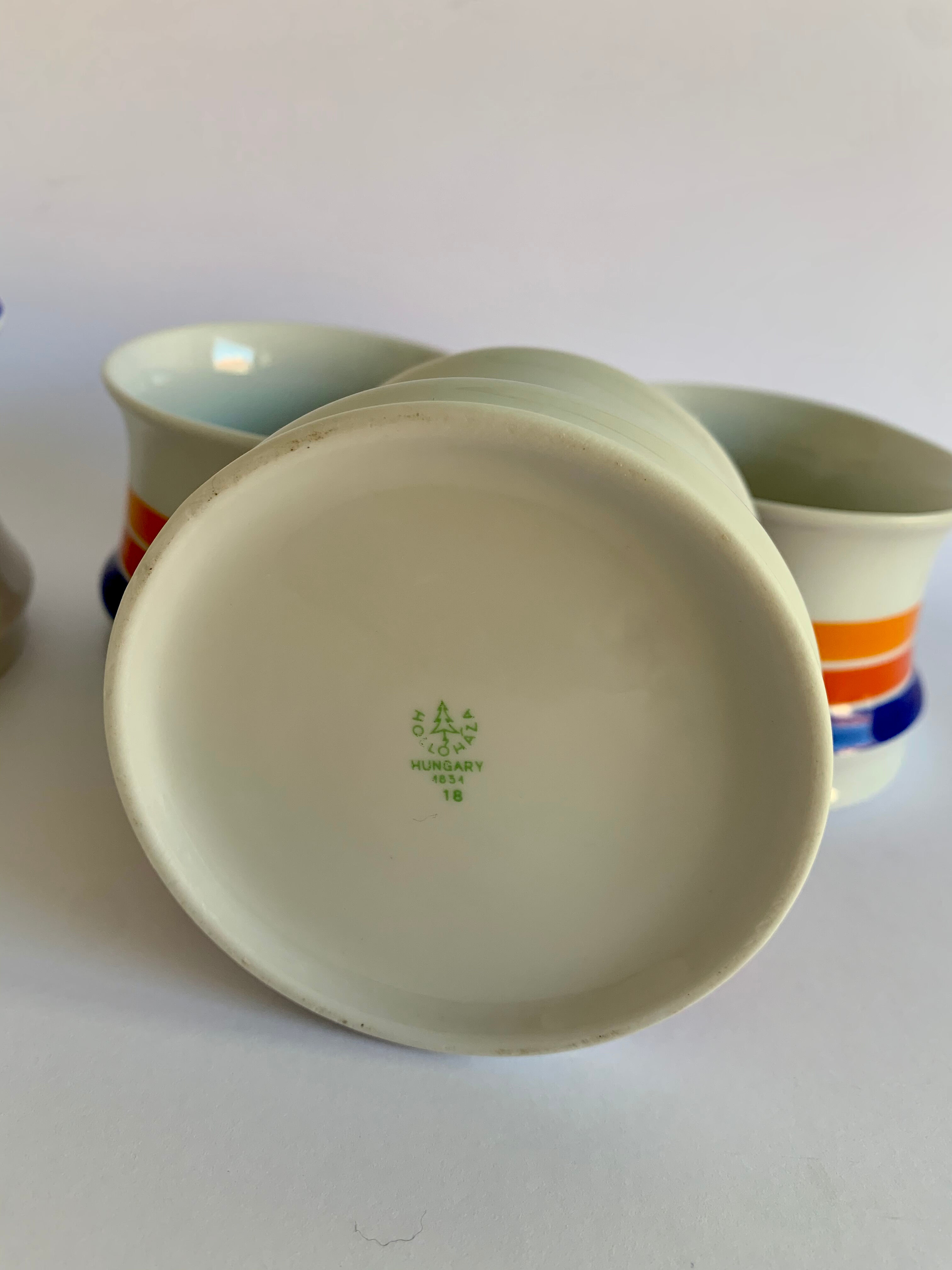 Vintage tabletop set, Hollohaza Hungary 1960s