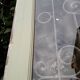 Window frame 179x88cm walnut oak wrought iron grille opening glass panel