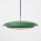 Rare big Lyfa Space Age pendant lamp / Mid-century Danish modern design / 1960s / 1970s / green