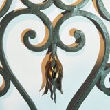 Pair of wrought iron interior grilles - mid-twentieth century