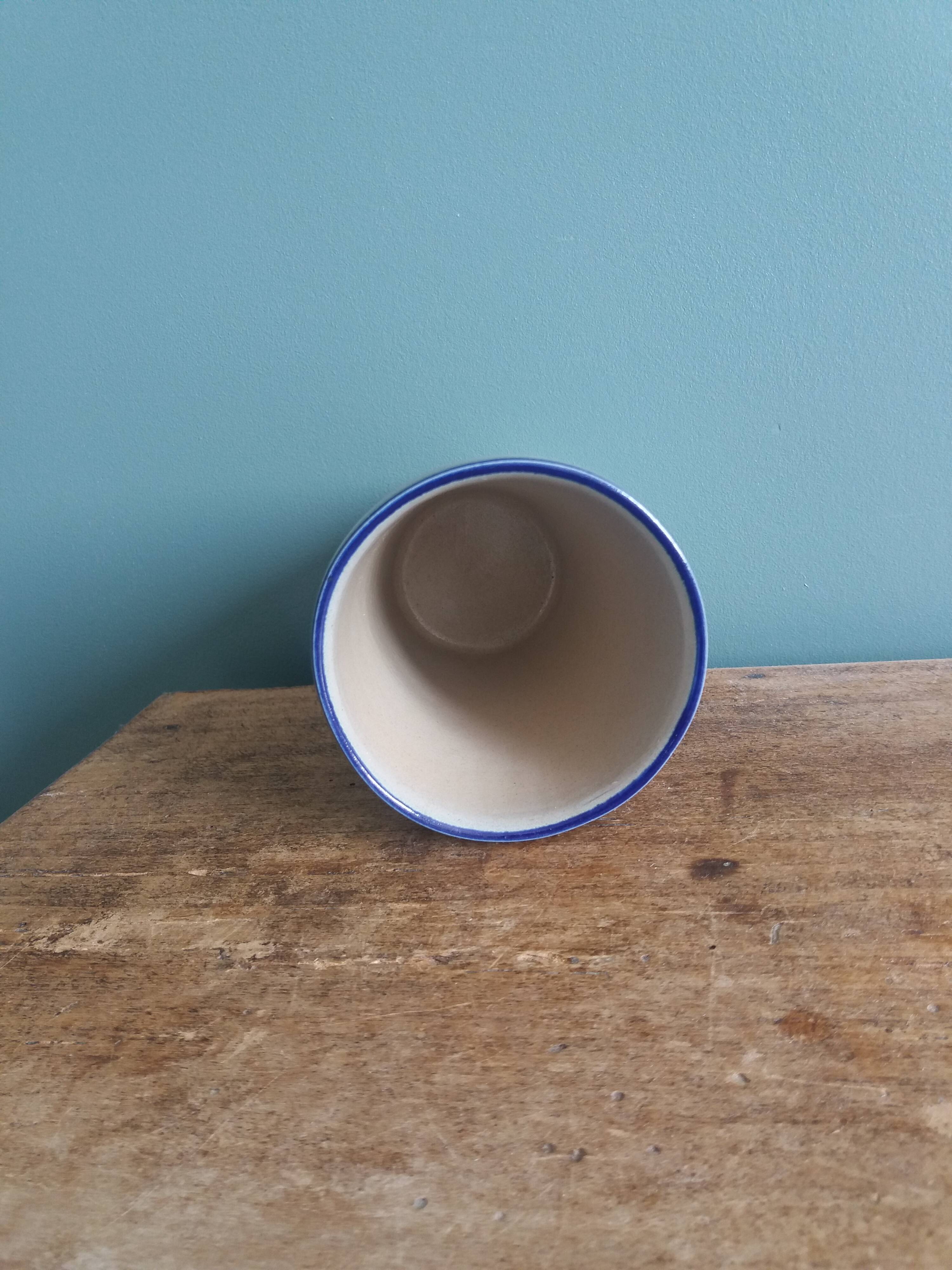 Alsace stoneware tumbler mug glass