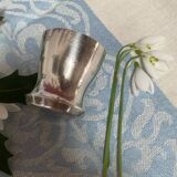 Antique silver metal egg cup