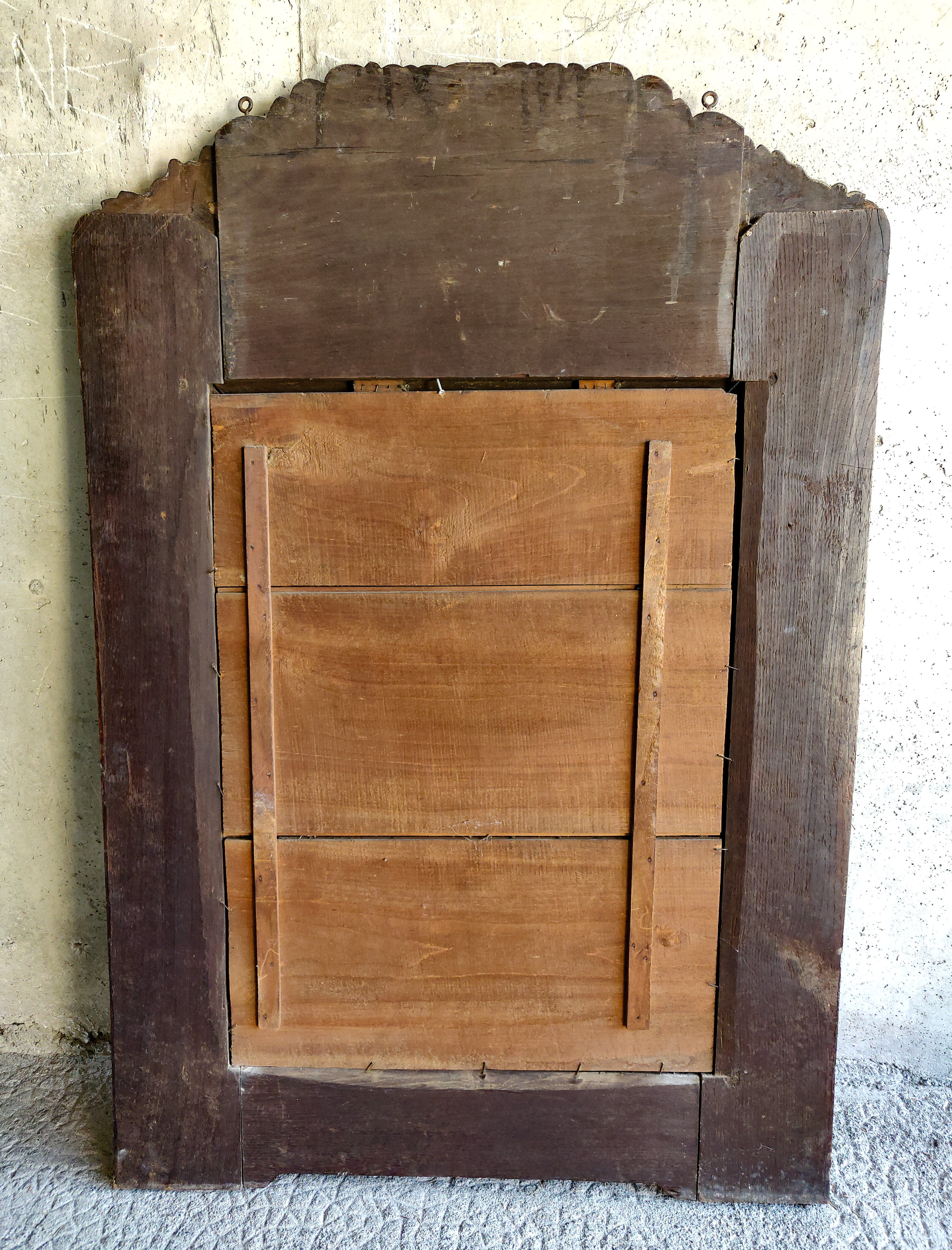 Spanish Renaissance mirror oak XIXth 137cm