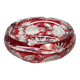 Cenicero de cristal tallado "Schonborner Bleikristal". Alemania, 1970s.