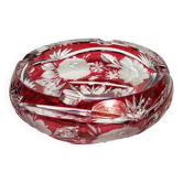 Cenicero de cristal tallado "Schonborner Bleikristal". Alemania, 1970s.