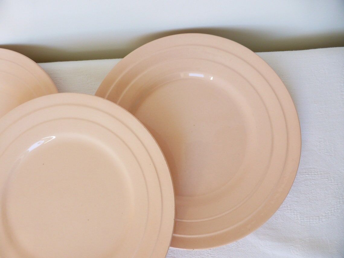 Set of 4 vintage porcelain dessert plates