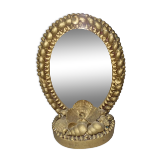 Table mirror, gilded shells from 1970