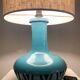 Mid-Century Blue Ceramic Table Lamp