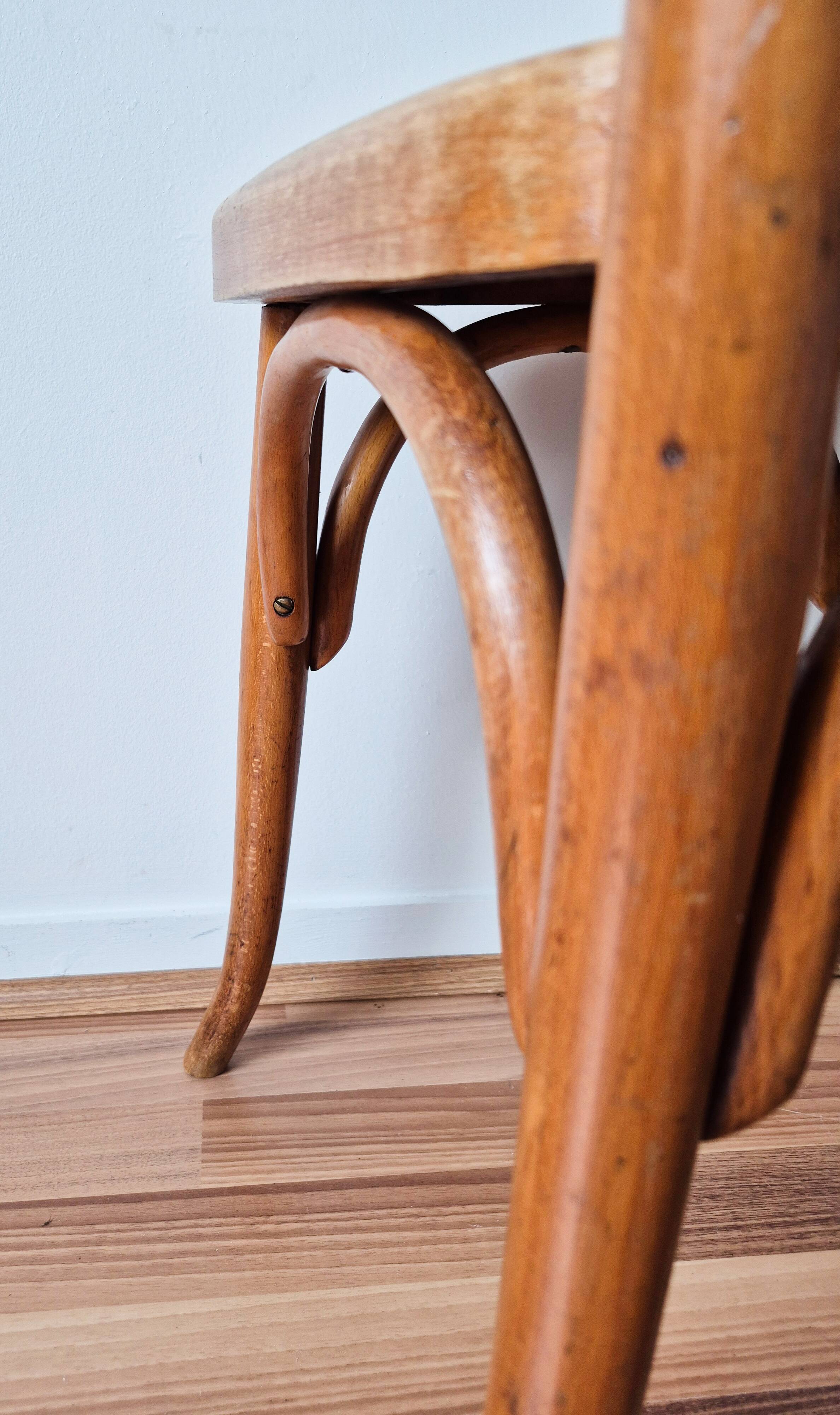 Turned wooden bistro chair, Fischel