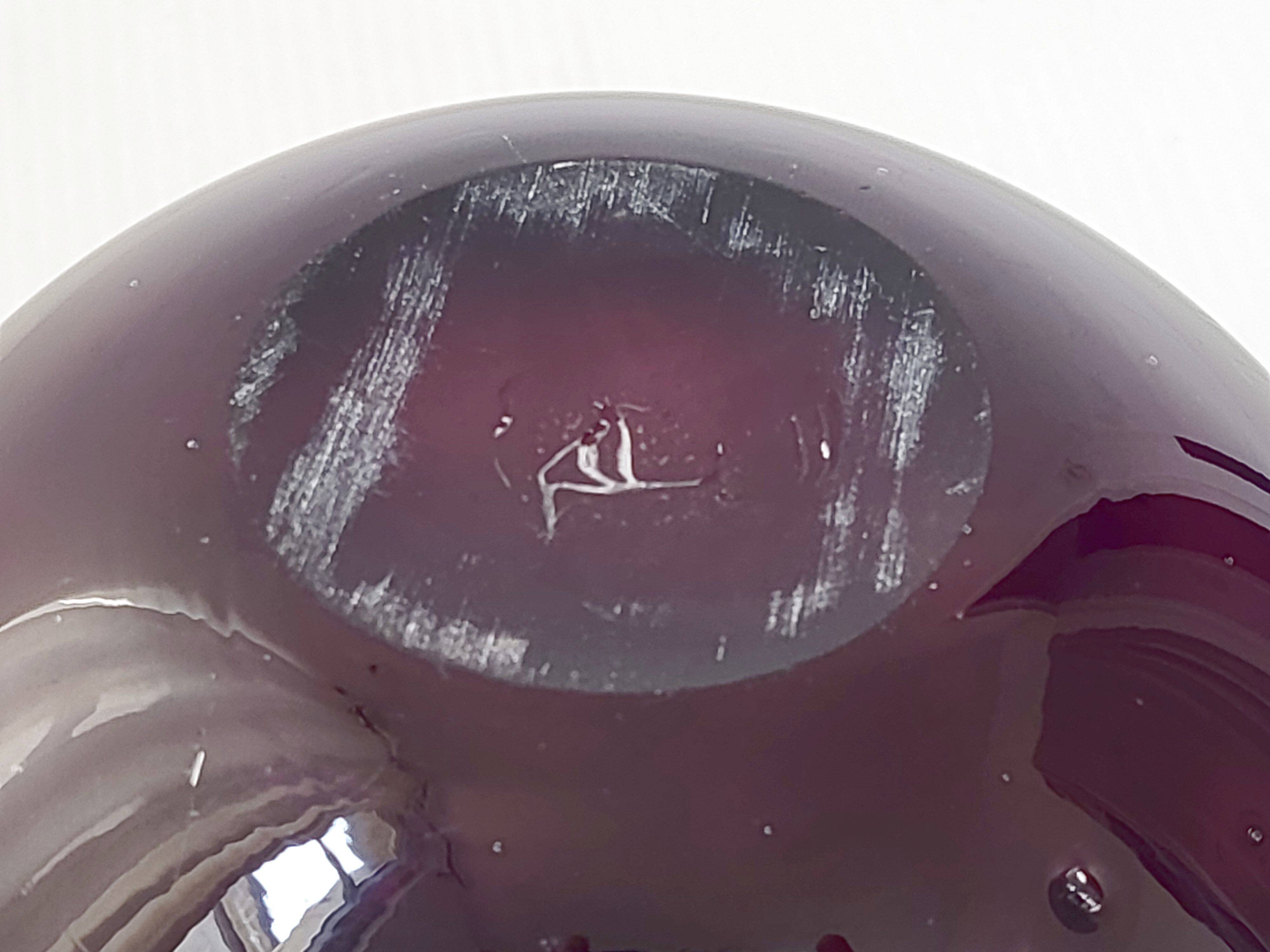 Vintage Murano glass ball vase 1960