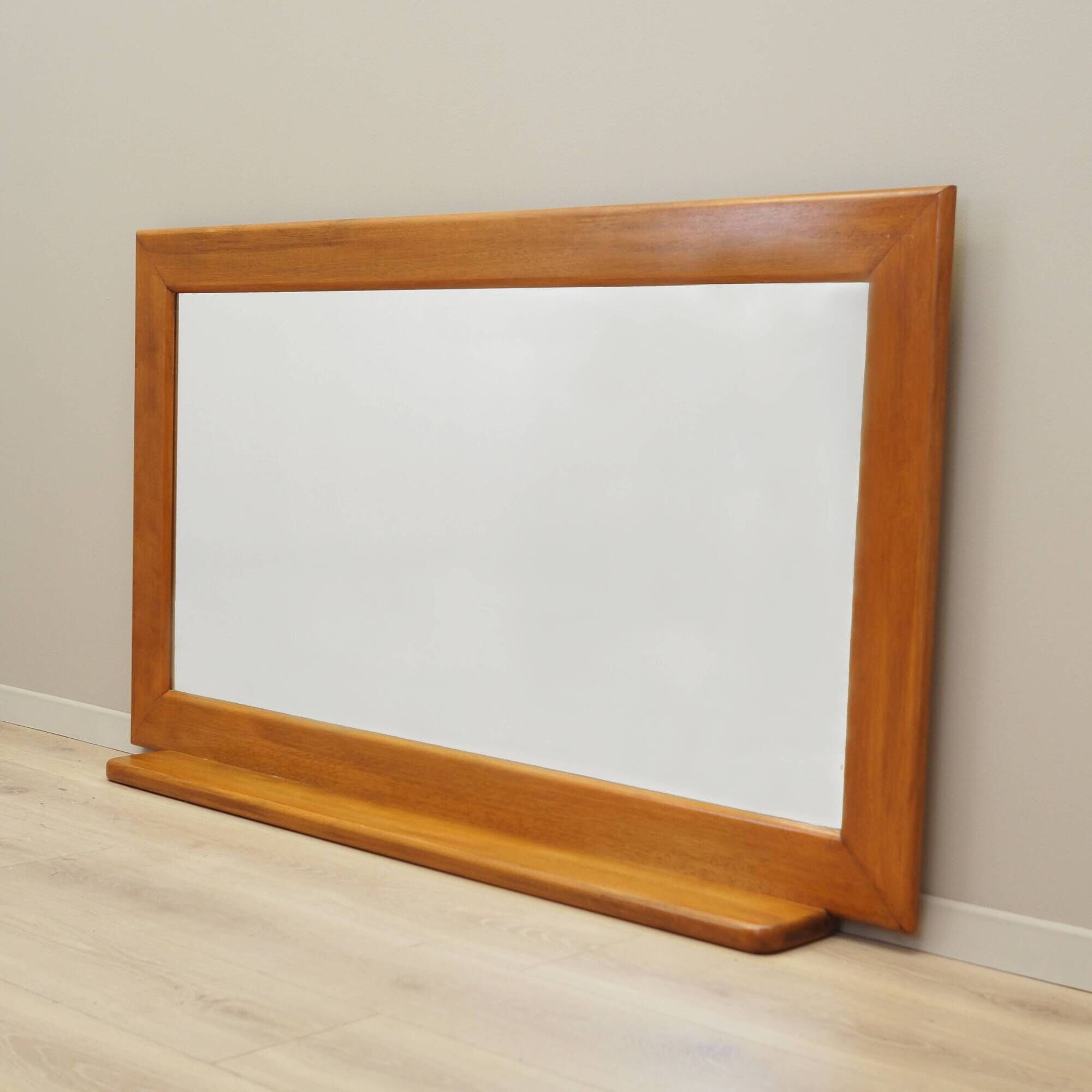 Mirror in mahogany frame, Italian design, 1970s, production: Italy