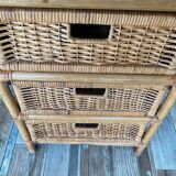 Vintage rattan chiffonier
