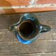 Vintage 1970s Black and Blue Glazed Stoneware Jug