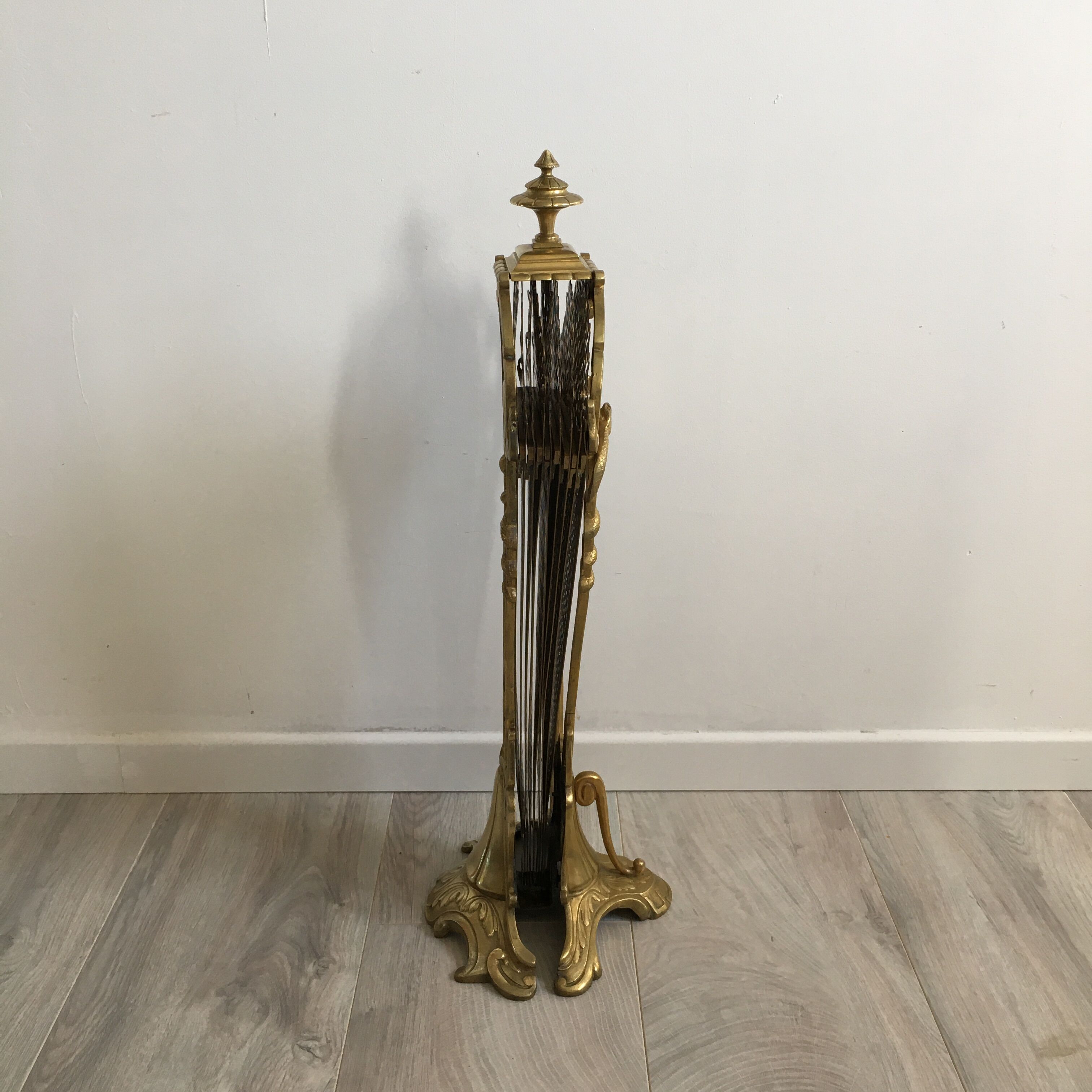 Fan fire pare fan and art nouveau brass