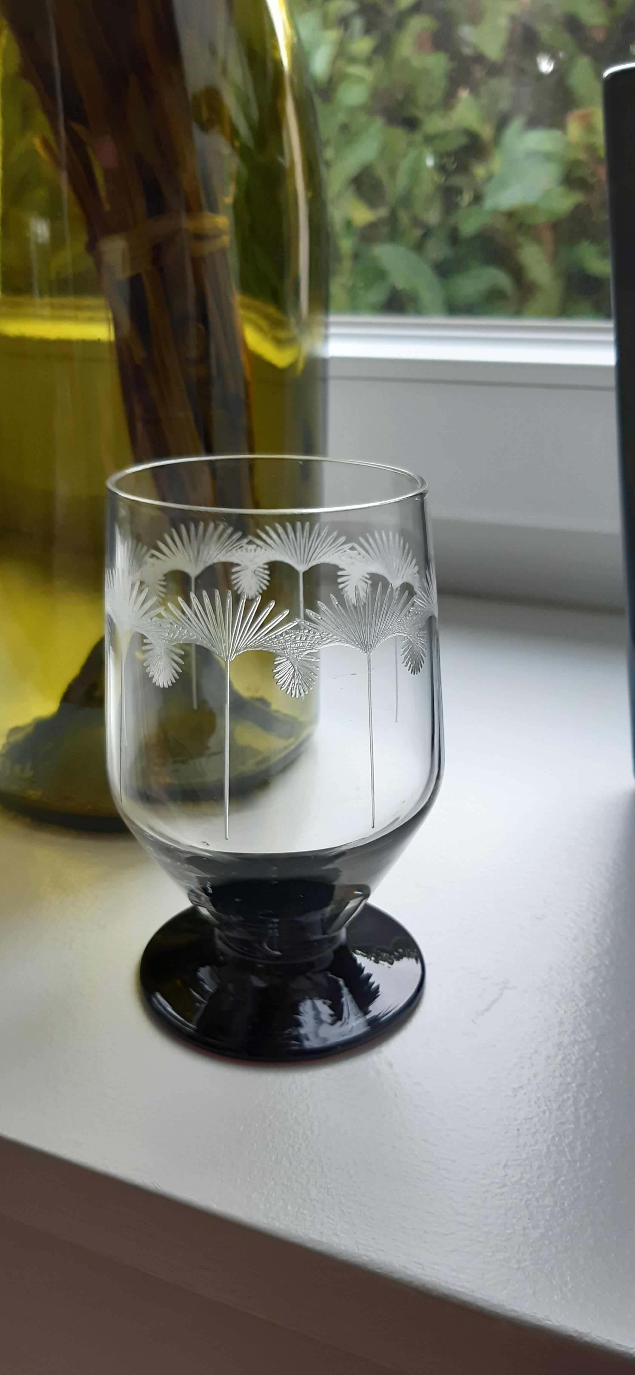 Lot de 5 verres à vin ou eau art déco années 30