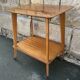 Serving trolley, TV table, varnished wood, 1950s