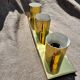 Minimalist 60s brass wall light with 3 sockets by Beisl Leuchte, Germany