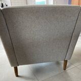 Light Gray Wool Armchair