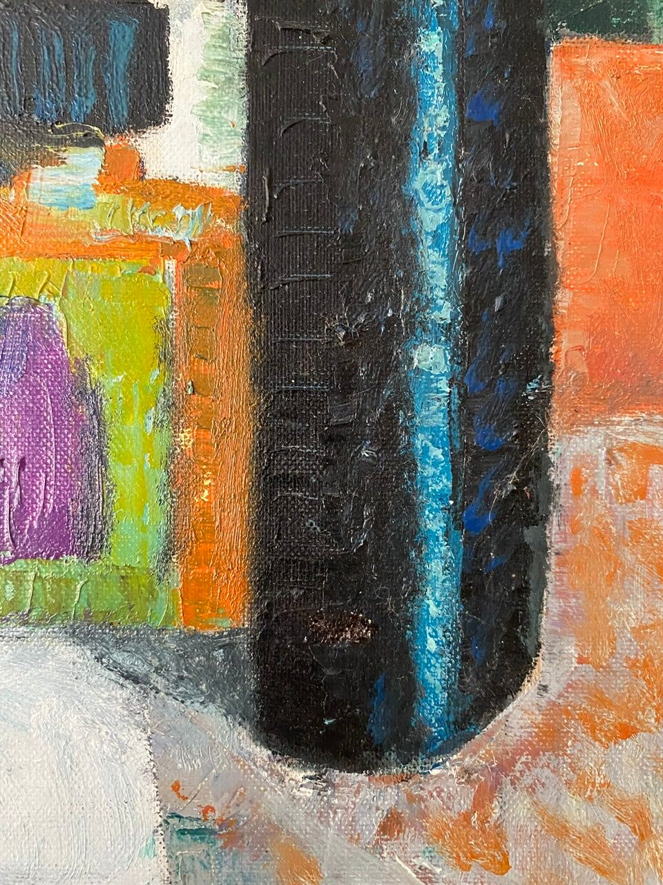 Old painting, still life with bottles signed Milliquet (1896-1982)