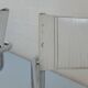 6 chaises Fasem Italia chrome et cuir blanc