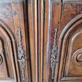 Louis XV period 18th century two-part sideboard in solid oak with glass