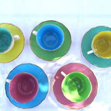 Digoin Sarreguemines 5 cup coffee cup set