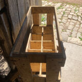 2 wine cases - old wooden 10 bottles