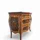 Wooden bedroom suite with inlays in mid-century Italian style, by Pacifici Prete, Rome.