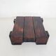 Mid-century brutalist solid wooden coffee table, The Netherlands 1970's
