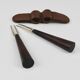 Carl Aubock Forks, Brass, Leather Holder, Corn Cob Skewers, Vienna, 1930s