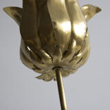 Golden metal flower lamp