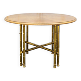 Struttura in ottone lavorato e piano in legno Italia, 1970