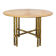 Struttura in ottone lavorato e piano in legno Italia, 1970