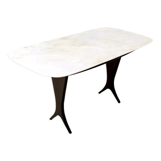 Vintage coffee table  with marble top, italy