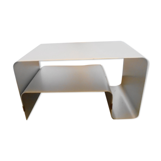 Folded aluminum coffee table, 1970