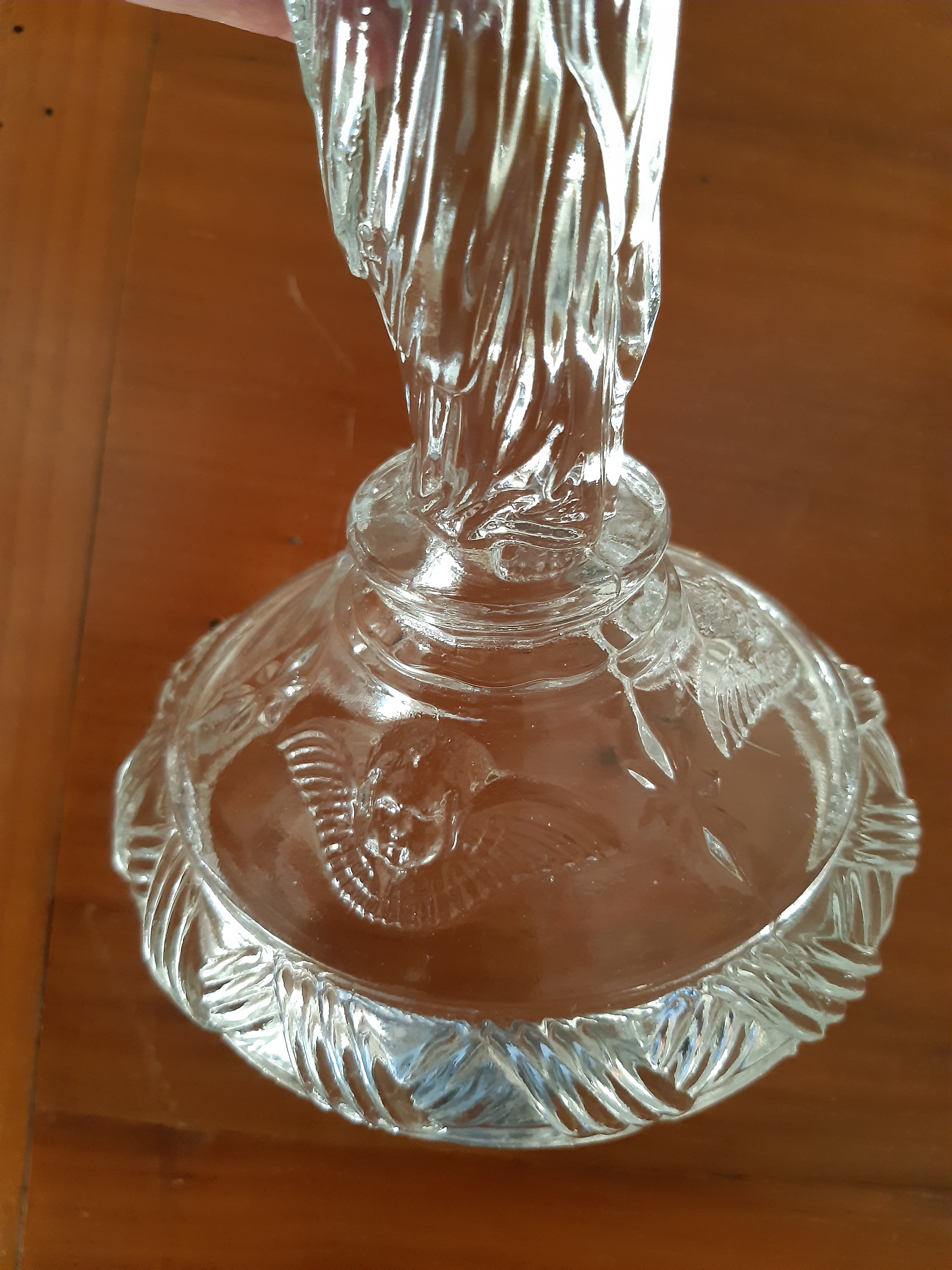 Chandelier art deco moulded glass by Portieux