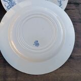 Assiettes en faïence terre de fer Gien modèle Baroque