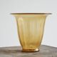 Cracked glass vase in gold by Andries Dirk Copier for Glasfabriek Leerdam